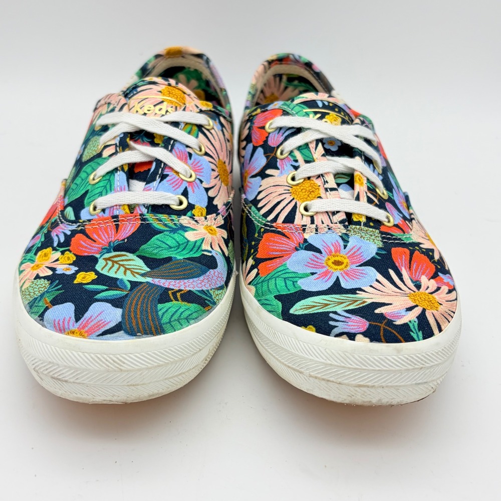 Keds x Rifle Paper Co Champion Dovecote Floral Sneakers Navy Multi 9.5 Canvas - Picture 5 of 9